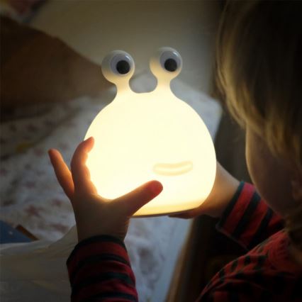 MegaLight - LED RGB Himmennettävä ladattava lasten kosketus lamppu MOMO MOON LED/5V