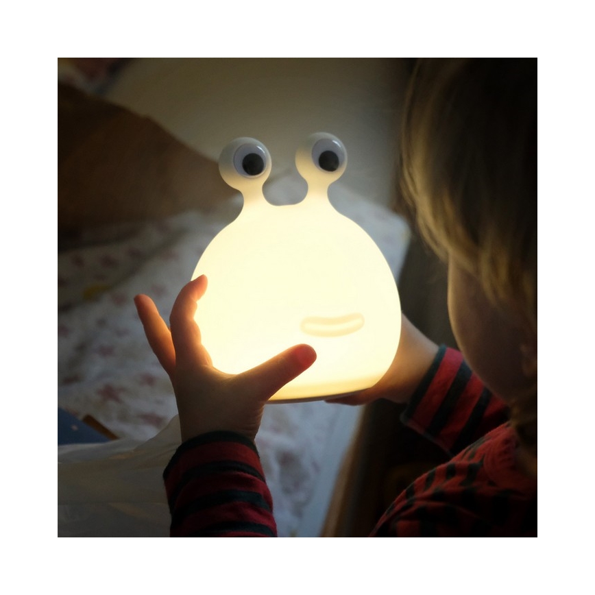 MegaLight - LED RGB Himmennettävä ladattava lasten kosketus lamppu MOMO MOON LED/5V