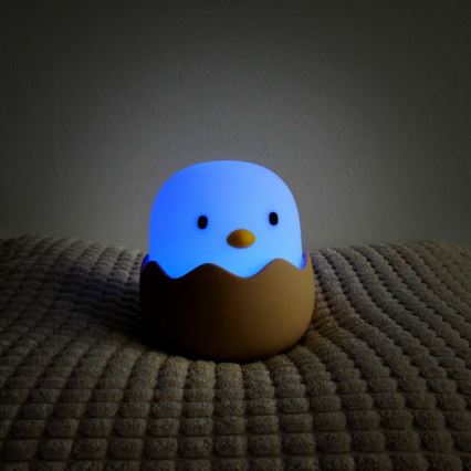 MegaLight - LED RGB himmennettävä ladattava lasten kosketuslamppu EGGY EGG LED/5V