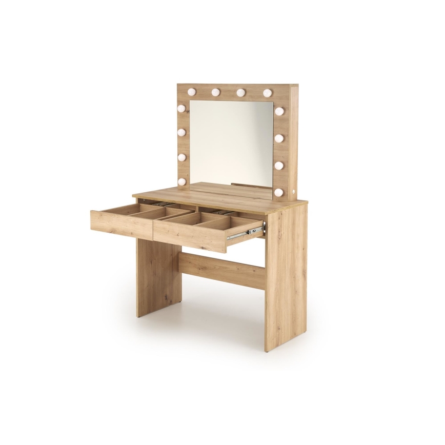 Meikkipöytä AMORIO, artisan-tammi