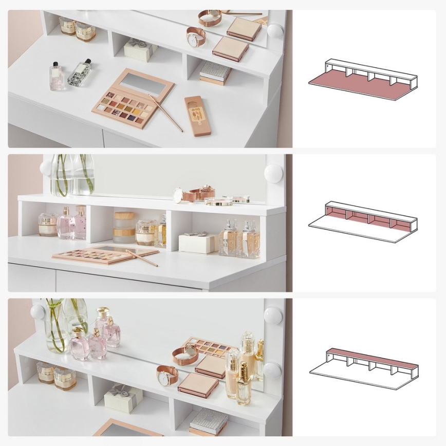 Meikkipöytä HATOR valkoinen