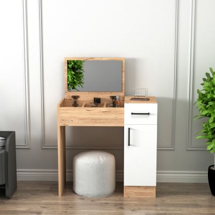 Meikkipöytä INCI 108,8x77 cm atlantinmänty/valkoinen