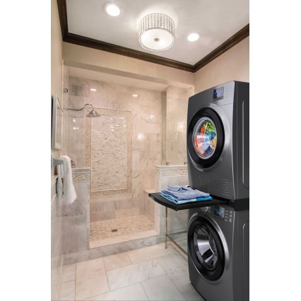 Meliconi 656136 - 60 cm jalusta pesukoneelle ja kuivausrummulle vetolaatikolla, musta