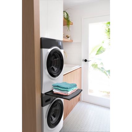 Meliconi 656136 - 60 cm jalusta pesukoneelle ja kuivausrummulle vetolaatikolla, musta