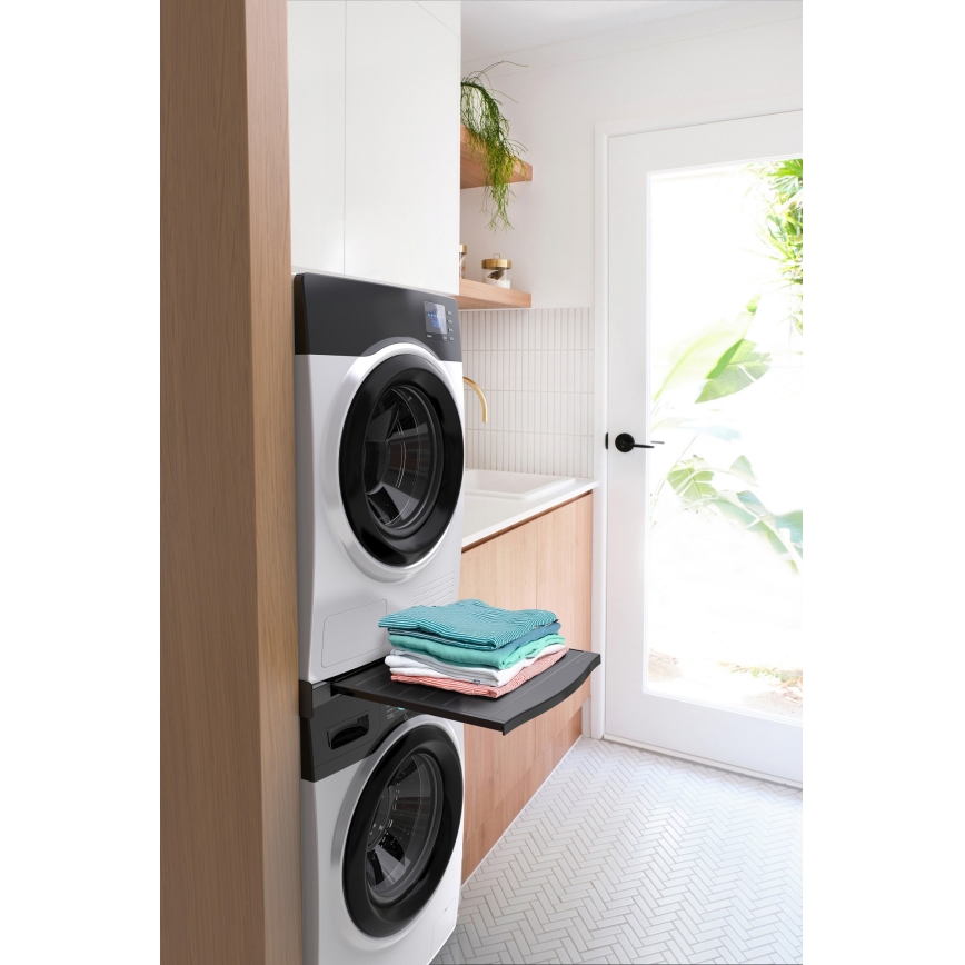 Meliconi 656136 - 60 cm jalusta pesukoneelle ja kuivausrummulle vetolaatikolla, musta