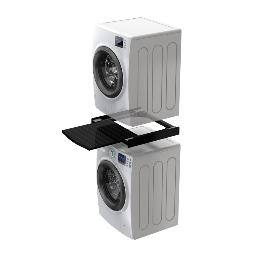 Meliconi 656136 - 60 cm jalusta pesukoneelle ja kuivausrummulle vetolaatikolla, musta