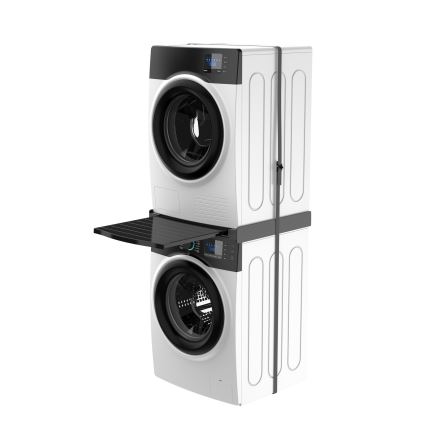 Meliconi 656136 - 60 cm jalusta pesukoneelle ja kuivausrummulle vetolaatikolla, musta