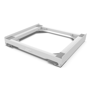 Meliconi 656146 - Tärinänvaimennusalusta pesukoneelle ulosvedettävillä pyörillä 61 cm valkoinen