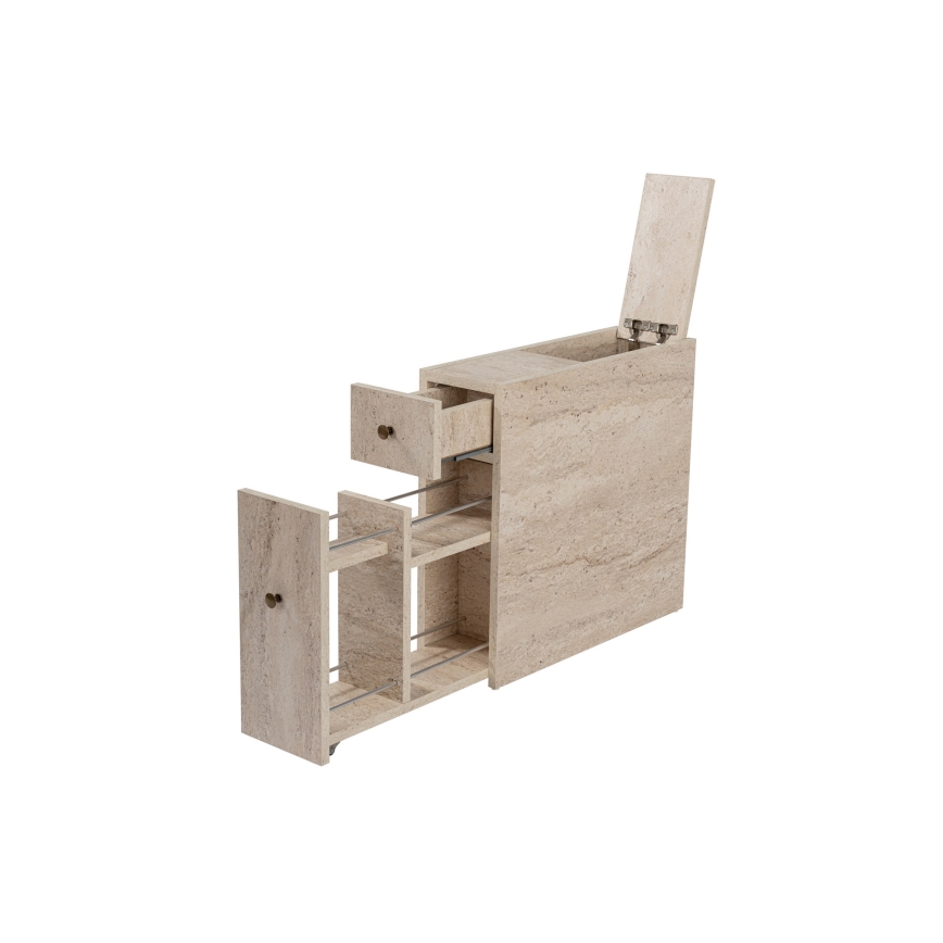 MELODY-kylpyhuonekaappi, beige marmorikuvio