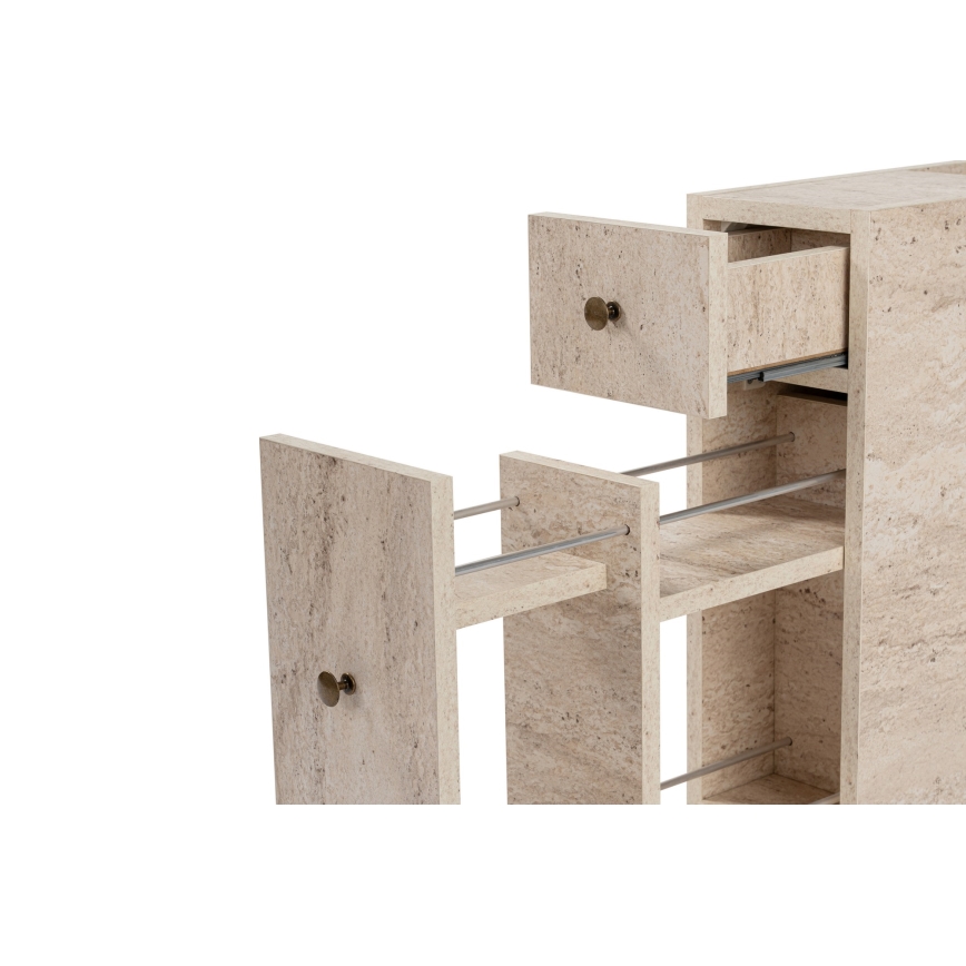 MELODY-kylpyhuonekaappi, beige marmorikuvio