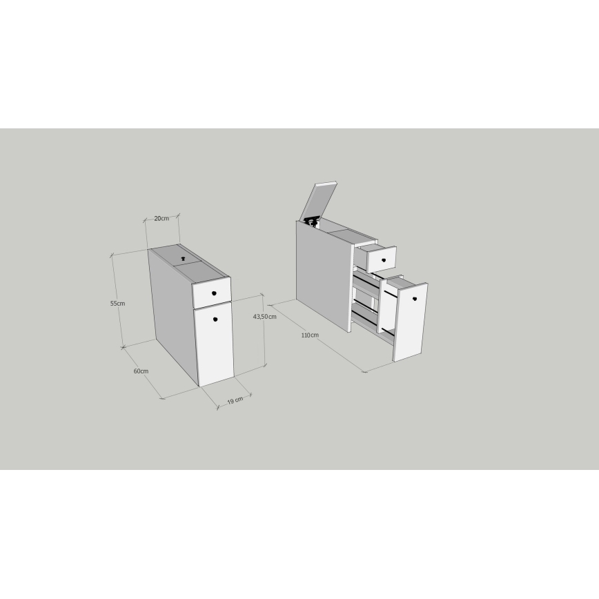 MELODY-kylpyhuonekaappi, beige marmorikuvio