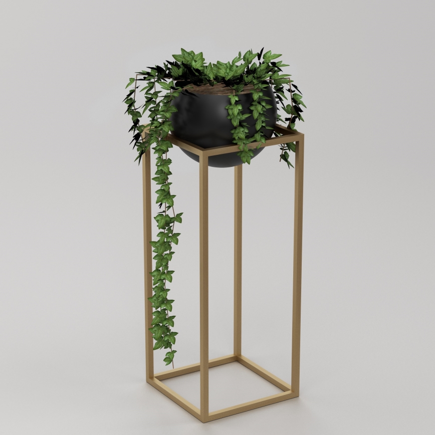 Metallinen kukkaruukku 81,3x29 cm kulta