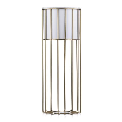 Metallinen kukkaruukku LOFT 55x20 cm kulta/valkoinen