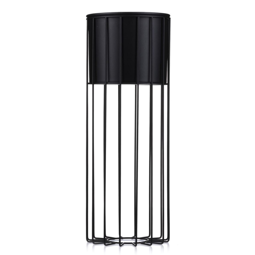 Metallinen kukkaruukku LOFT 55x20 cm musta