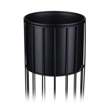 Metallinen kukkaruukku LOFT 55x20 cm musta