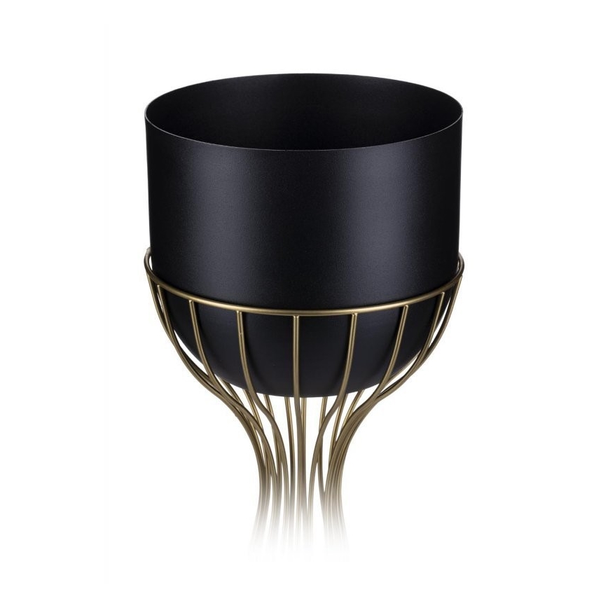 Metallinen kukkaruukku LOFT 56x20 cm kulta/musta