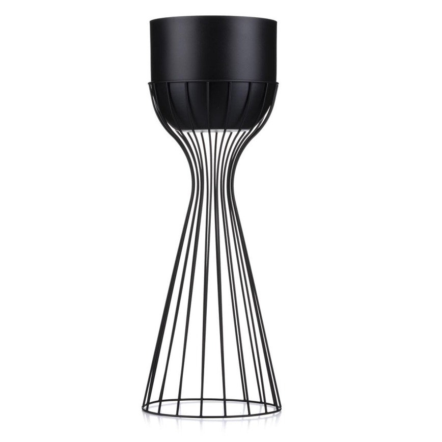 Metallinen kukkaruukku LOFT 56x20 cm musta