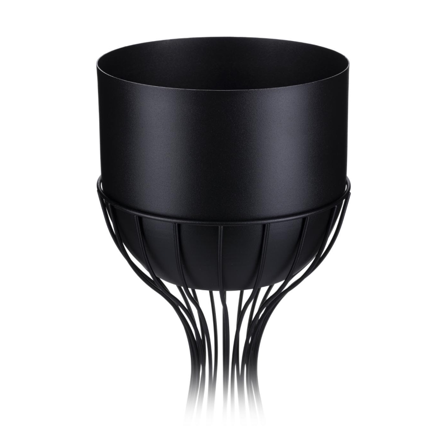 Metallinen kukkaruukku LOFT 56x20 cm musta