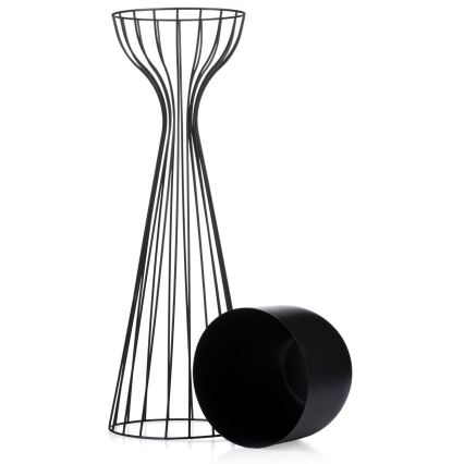 Metallinen kukkaruukku LOFT 68x20 cm musta