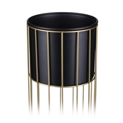 Metallinen kukkaruukku LOFT 70x20 cm kulta/musta