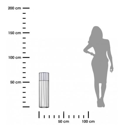 Metallinen kukkaruukku LOFT 70x20 cm musta/valkoinen