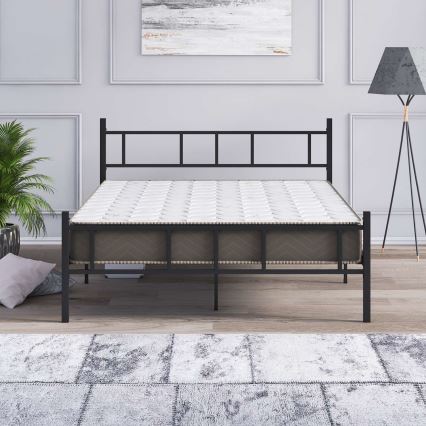 Metallinen parivuode PIRON 160x200 cm, musta, kantavuus 200 kg