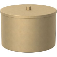 Metallinen säilytyslaatikko 12x17,5 cm kultainen