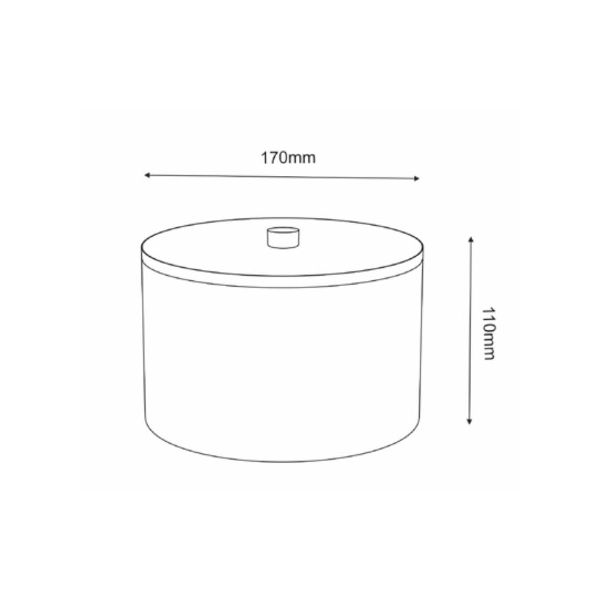 Metallinen säilytyslaatikko 12x17,5 cm kultainen