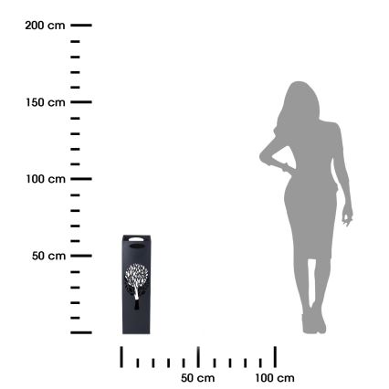 Metallinen sateenvarjojalusta INDUSTRIAL 60x21 cm musta