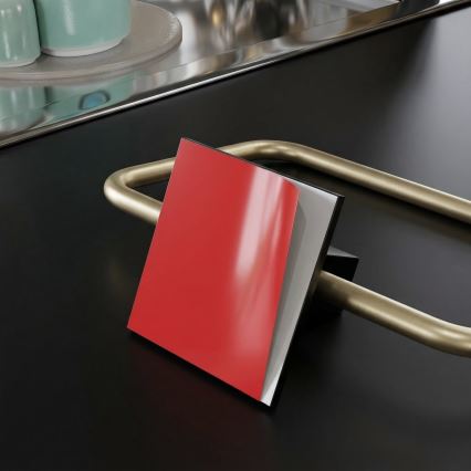 Metallinen wc-paperiteline 8x16 cm musta/kulta