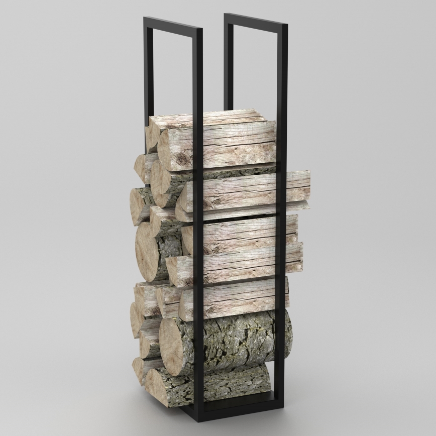 Metalliteline puulle 120x40 cm musta