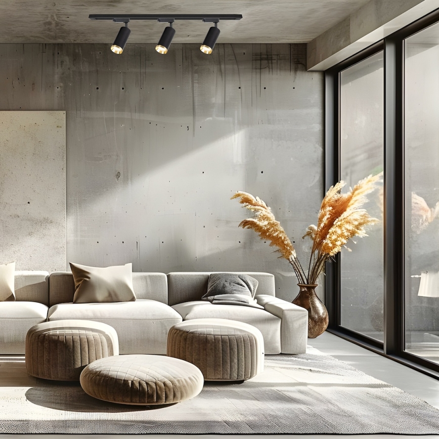 MICA-kiskovalaisin 3xGU10/10W/230V musta/kulta