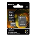 MicroSDXC 64GB U3 Pro A1 90MB/s + SD adapteri
