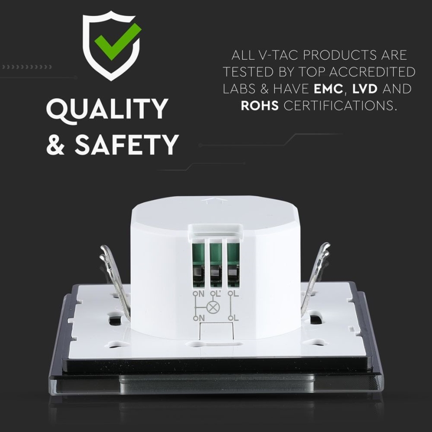 Mikroaaltouuni liiketunnistin 180° 300W/230V musta