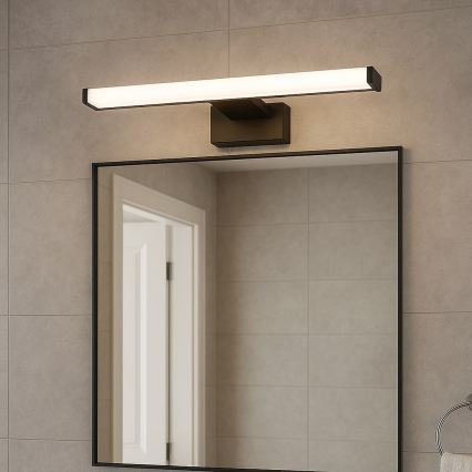 MIRORE LED kylpyhuoneen peilivalaisin, 8 W, 230 V, 40 cm, IP44, musta