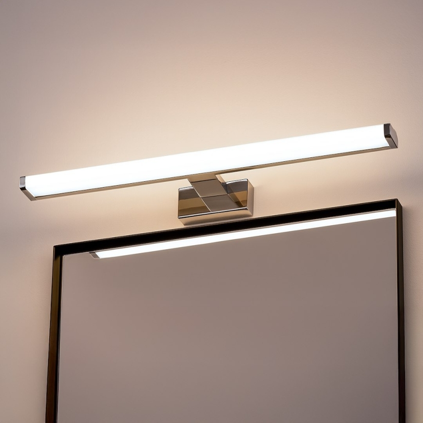 MIRORE LED-kylpyhuonepeilivalaisin, 10 W/230 V, 60 cm, IP44, kiiltävä kromi