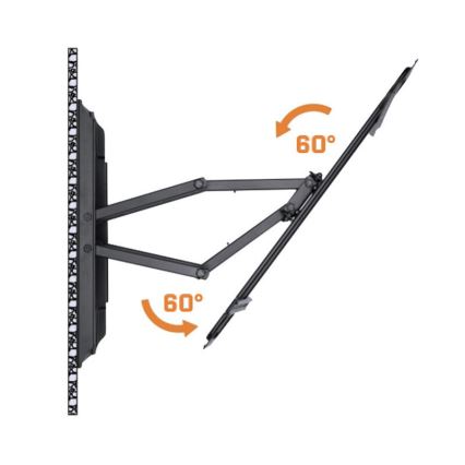 MK FLORIA MKF-17DP641 - TV-seinäteline nivelellä 80 musta