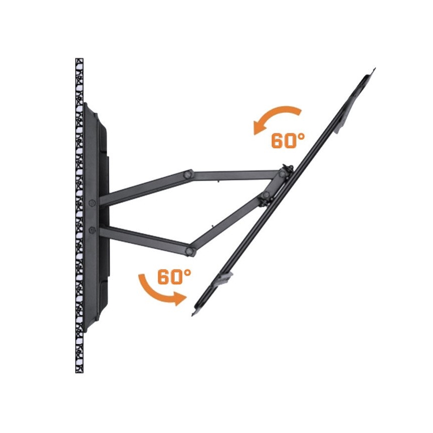 MK FLORIA MKF-17DP641 - TV-seinäteline nivelellä 80 musta