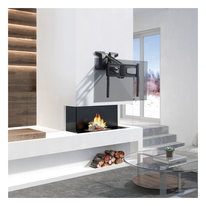 MK FLORIA MKF-21DM647 - Nivelöity seinäteline televisiolle 70 musta + kaukosäädin