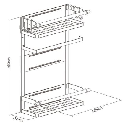 MK FLORIA MKF-21MG01W - Magneettinen järjestäjä  46,5x34 cm valkoinen