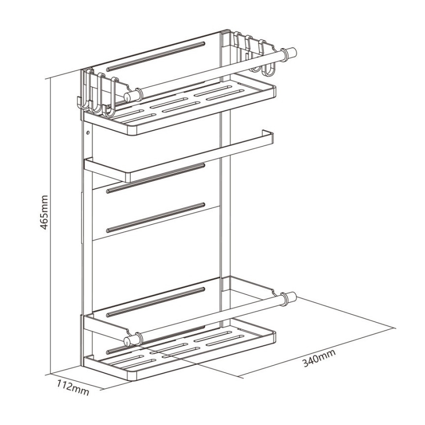 MK FLORIA MKF-21MG01W - Magneettinen järjestäjä  46,5x34 cm valkoinen