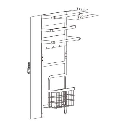 MK FLORIA MKF-21MG02W - Magneettinen järjestäjä 67,5x31 cm valkoinen