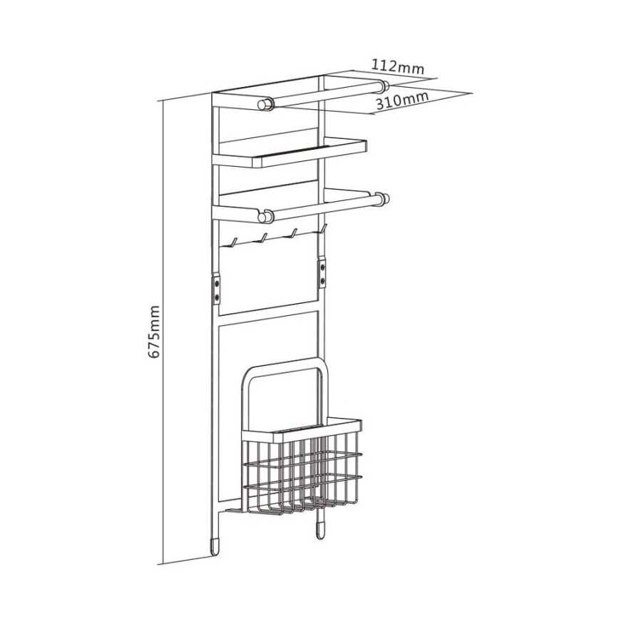 MK FLORIA MKF-21MG02W - Magneettinen järjestäjä 67,5x31 cm valkoinen