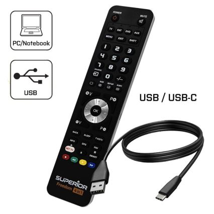 MK FLORIA Superior FREEDOM 4in1 USB - Kaukosäädin 4in1 USB 2xAAA