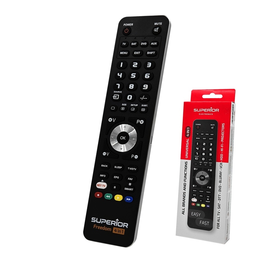 MK FLORIA Superior FREEDOM 4in1 USB - Kaukosäädin 4in1 USB 2xAAA