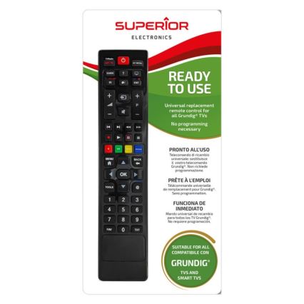 MK FLORIA Superior +kaukosäädin UNI TV Grundig - Korvaava kauko-ohjaus kohteelle TV brand Grundig 2xAAA
