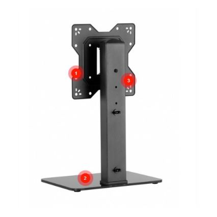 MK FLORIA Superior SUPSTV019 - Pystyteline TV:lle 23-43 musta