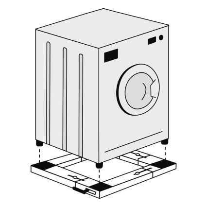 MK FLORIA Superior Wheel Wash - Tärinänvaimennusalusta pesukoneelle 62x62 cm