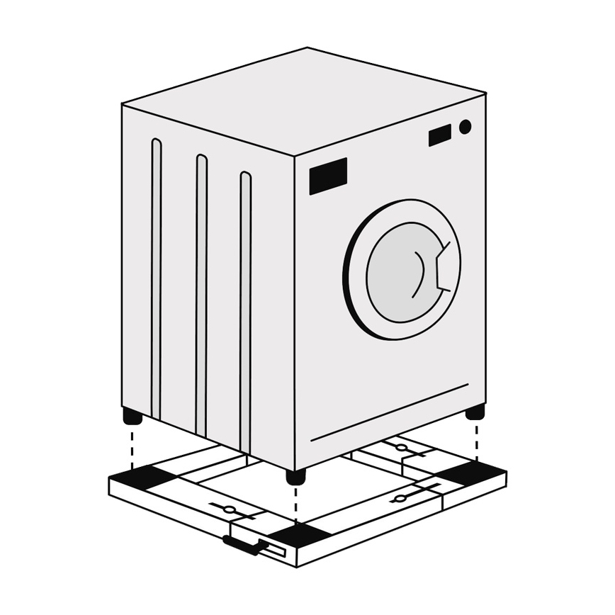MK FLORIA Superior Wheel Wash - Tärinänvaimennusalusta pesukoneelle 62x62 cm