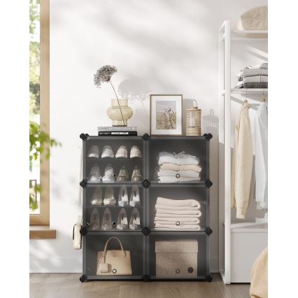 Modulaarinen BOXIFY-hylly lokeroilla, musta